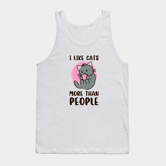 i like cats more than people Tank Top by aspanguji